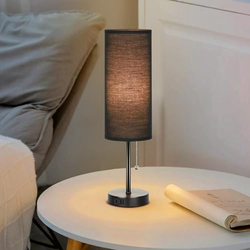 Dott Arts 18" Table Lamp for Bedroom, 3-Color Bedside Lamps with Pull Chain - Image 5