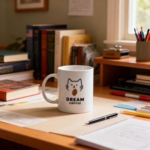 Mug Set of 2 Cute Cat and Dog Ceramic Mug Set Pet Lover Cup Set Novelty Animal Tea Cups - Gift for Pet Lovers,Cat Mom & Dog Dad,Animal Owner - Image 2