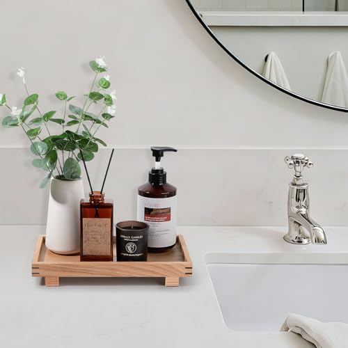Decorative Tray Farmhouse Decor Wood Soap Holder, 11.4 * 6.7 Brown - Image 6