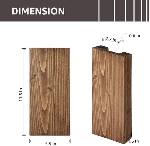 2 Pack Wood Wall Planter Vase for Greenery and Dried Flowers (Walnut) - Image 6