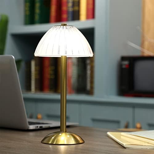 Liliful 1 Pcs Cordless Table Lamp LED Touch, Gold, Mushroom Style - Image 5