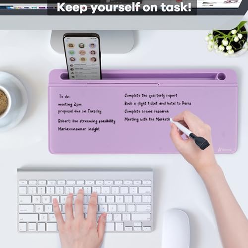 Varhomax Glass Desk Whiteboard with Storage - Image 2