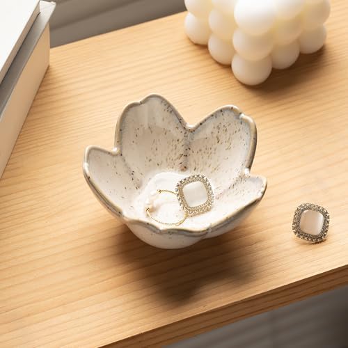 Flower Ring Holder Dish, Ceramic Jewelry Tray, Small Trinket Dish - Image 2