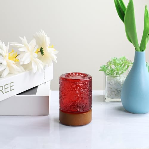 Mini Soft Warm Light Lamp Battery Operated Portable Night Light with Timer, Small Glass Vintage Dim Sleep Nightlights, Battery Powered Wireless Night Lights for Adults (1), M2-1-7 - Image 4