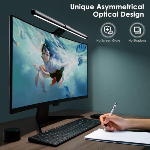 Quntis Monitor Light Bar with Remote Control, Fit for Curved/Flat Monitor, Eye-Care USB Computer Lamp Dimmable Screen Light Bar with Auto-Dimming, No Glare Home Office Gaming Desk Lamp - Image 6