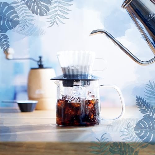 Kalita Wave Pour Over Coffee Dripper, Size 185​, Makes 16-26oz, Single Cup Maker, Heat-Resistant Glass, Patented & Portable,black - Image 2