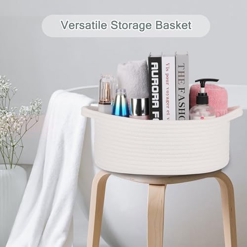 COMSE Empty Small Gift Basket with Bag & Ribbons, White - Image 6
