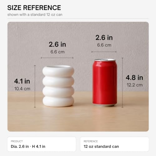 WENSHUO Ceramic Pen Holder, Pencil Holder, Cute Makeup Brush Holder, White - Image 2