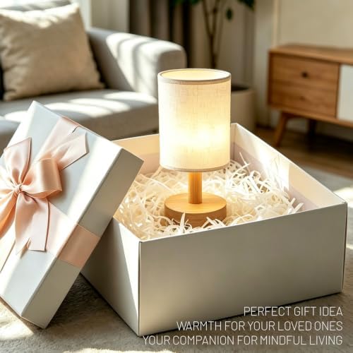 Artisan Crafted Floral Pressed Nightstand Lamp - Handmade Vintage Table Light with Adjustable Warm Glow for Bedroom, Office, or Living Room Decor (Heather Gray) - Image 7