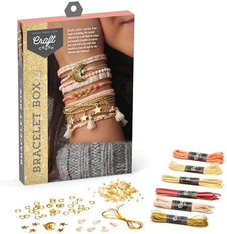 Craft Crush Bracelet Making Kit - Friendship Bracelet Kit, Jewelry Making Supplies, Arts and Crafts, Sleepover Activities, Bracelets for Teen Girls, Ages 13+ - Image 2