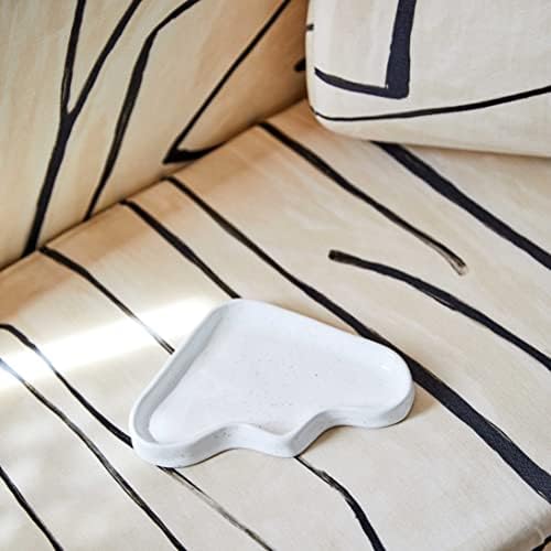 5mm Ceramic Decorative Catch All Dish and Tray, Speckled White, 7.6 x 6 inches, for Rings, Jewelry, Keys, Toiletries, Makeup, Gifts, Snack Dish and More - Image 2