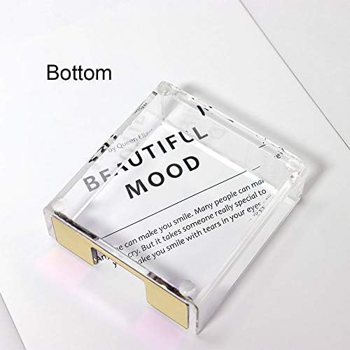 Buqoo Acrylic Sticky Notes Pad Holder Gold Desk Organizer Memo Holder - Image 5