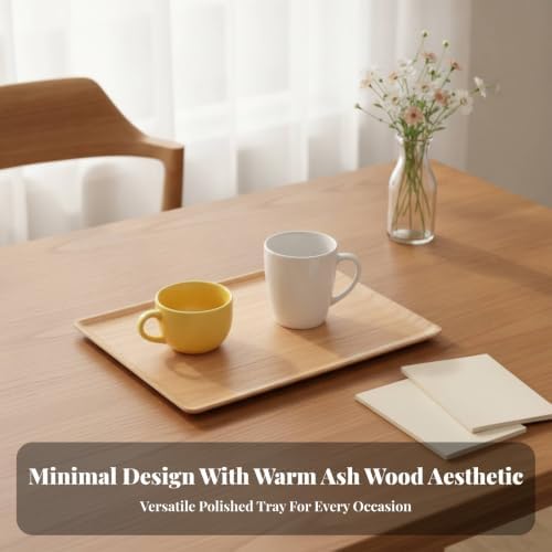 Smooth Ash Wood Tray, 28x20cm - Image 4