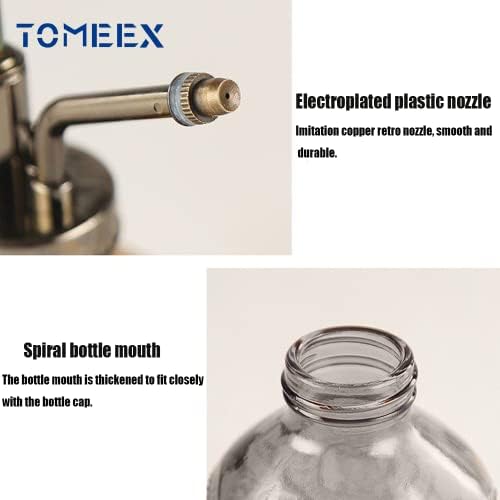 Plant Mister in Glass 200ML, Small Spray Bottle with Plastic Top Pump, Fine Mist Decorative Sprayer Tiny Watering Can Gift for Indoor Outdoor Succulent House Plant (Transparent) - Image 4