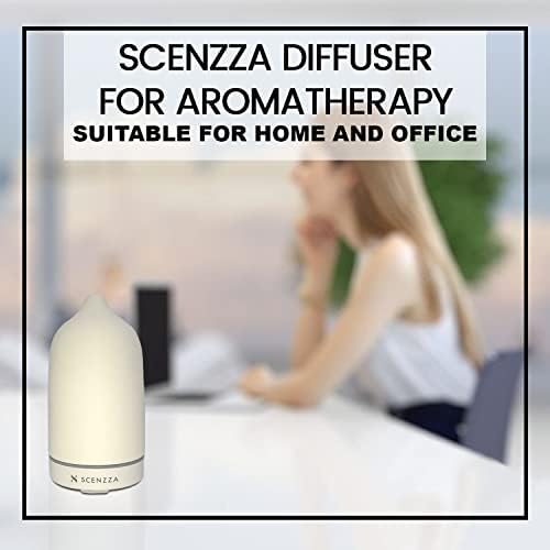 Ceramic Essential Oil Diffuser - 10 Watt Ultrasonic Aromatherapy Portable Air Diffuser- Promote Sleep Moisturize The Air & Eliminate Odor - Suitable for Home and Office - 160ml (White) - Image 5