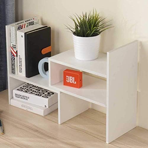 Sorfity Expandable Wood Desktop Bookshelf Desktop Organizer Office Storage Rack Wood Display Shelf - Free Style Display True Natural Stand Shelf Rack Assemble - Image 4