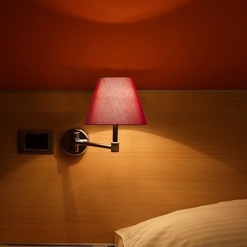 GO&SO Small Mini Lamp Shades Set of 2,5"×9"×6.4" Burgundy Bell Shade Replac - Image 6