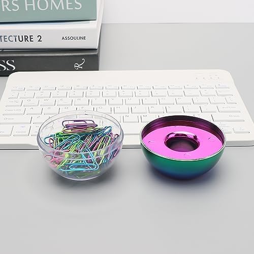 Rainbow Paper Clip Holder Dispenser & 100 Paper Clips - Image 6