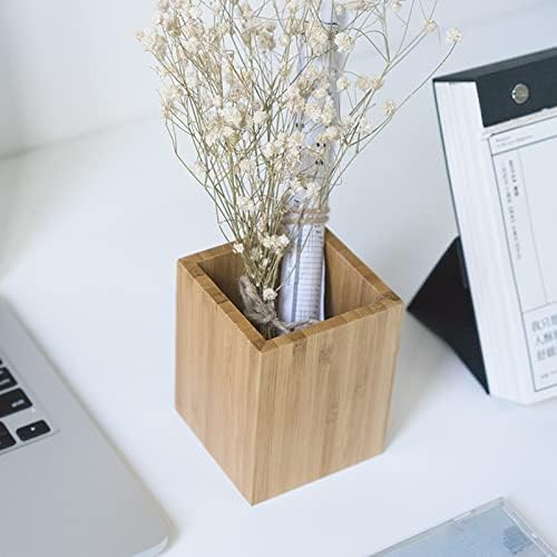 Tosnail 2 Pack Bamboo Pen Holder Pencil Holder for Desk, Makeup Brush Organizer Marker Pen Storage Cup for Office, School and Home - Image 6