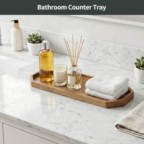 Small Wood Tray – Acacia Serving Platter Vanity Tray Mini Wooden Tray Decor - Image 7