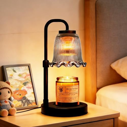 Banbanda Candle Warmer Lamp with Timer Dimmer: 3 Timing Mode, 35W Safety Anti-Scalding, 4 Level Dimming Romantic Night - Wax Warmer for Scented Wax for Home Decor Gifts by Banbanda