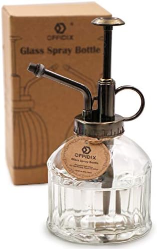 OFFIDIX Transparent Glass Plant Mister Spray Bottle Fine Mist Bottle 6.7 oz by Offidix