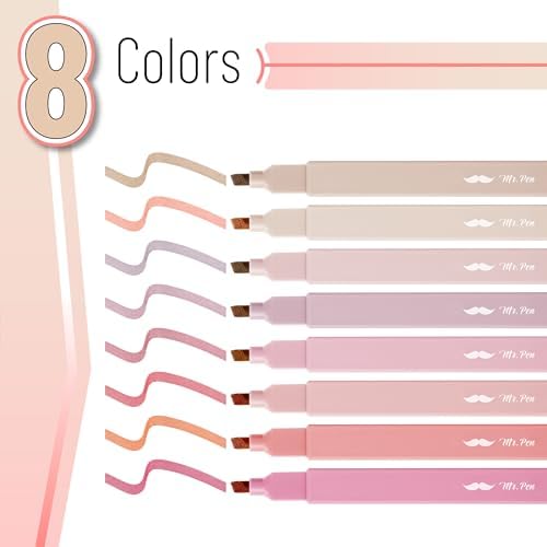 Mr. Pen- Aesthetic Highlighters No Bleed, 8 Pack, Assorted Colors | Chisel Tip, Cute Highlighters Assorted Colors for Journaling, Highlighting, Underlining, Fast Dry, Back to School Supplies - Image 2