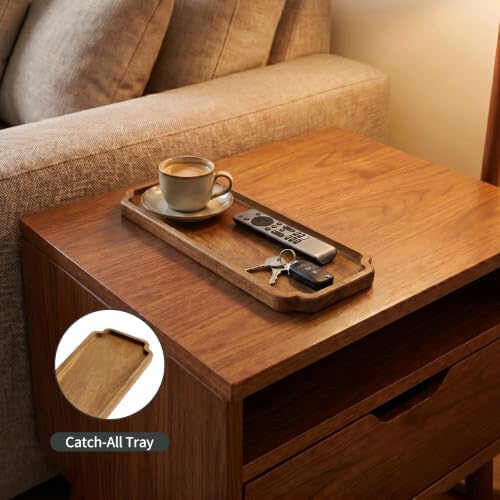 Small Wood Tray – Acacia Serving Platter Vanity Tray Mini Wooden Tray Decor - Image 5