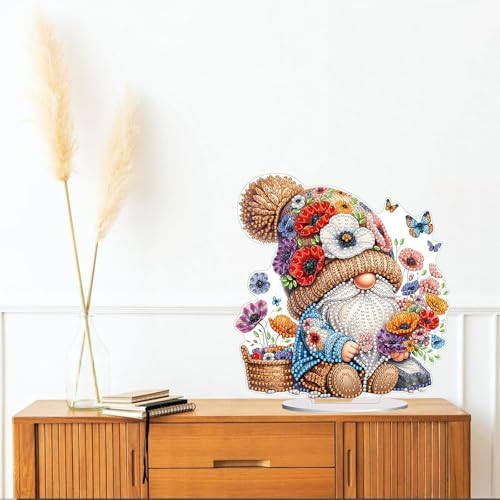 Diamond Painting Kits for Adults Beginners, 5D Full Drill Dwarf Crystal Art Desktop Ornament, DIY Single Sided Home Office Desk Decor, Creative Craft Gift Set with Tools - Image 4