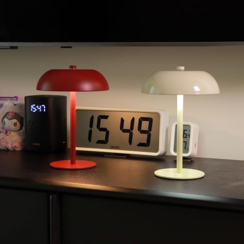 2 Pack Cordless Mushroom Table Lamp, Rechargeable, Dimmable 3 Color, Red - Image 6