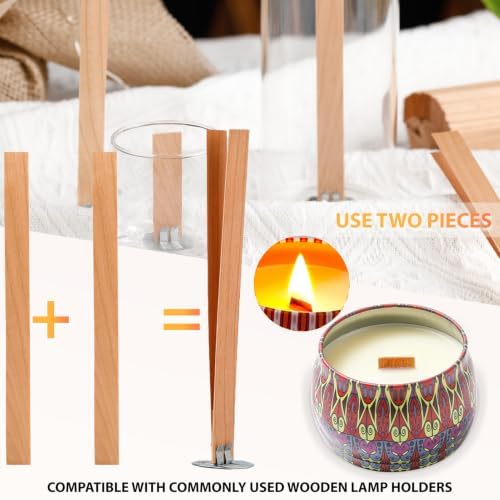 Cherry Wood Wicks – Long-Lasting Flame, 180 Candles per Pack (0.5 mm Thick) - Image 3
