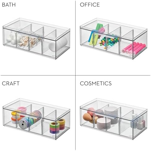 iDesign XL Tea Bag Organizer, Clear, 2-Pack - Image 4