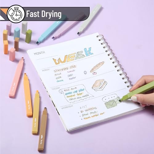 Mr. Pen- Aesthetic Highlighters No Bleed, 8 Pack, Assorted Colors | Chisel Tip, Cute Highlighters Assorted Colors for Journaling, Highlighting, Underlining, Fast Dry, Back to School Supplies - Image 3