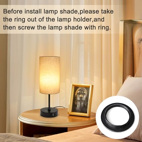 Unicozin Table Lamp Set of 2, 3 CCT 3000K/4500K/6500K & RGB Color Changing, Stepless Dimmable Small Bedside Lamp for Reading, Ambience Nightstand Light for Home Decor Party, Beige Shade - Image 7