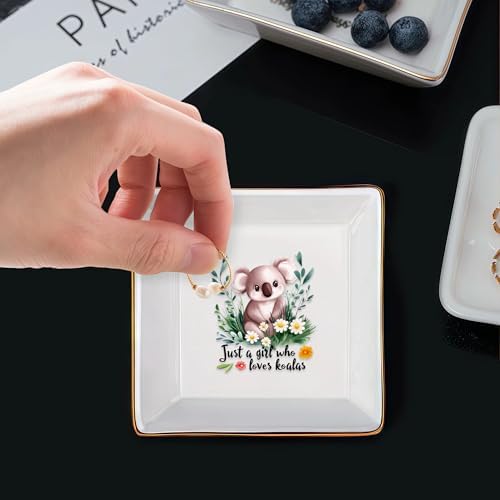 Koala Jewelry Ring Holder Dish Tray, Gifts For Women Teens Girls, Koala Lovers Themed Stuff Things Decor Merch, Themed Home Room Ring Earrings Necklace Organizer Holder! - Image 3