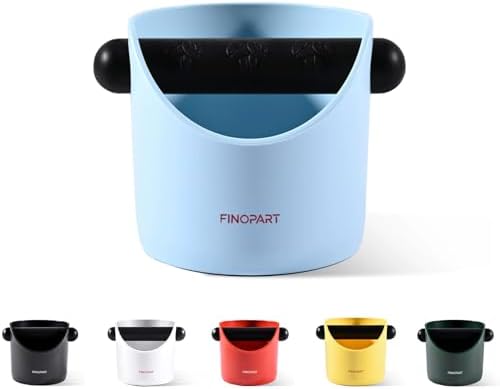 Coffee Knock Box 4.3 Inch, Barista Espresso Knock Box with Removable Knock Rod, Non-Slip Base (Blue) by Unknown