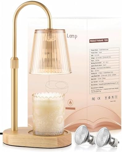 Adjustable Candle Warmer Lamp with Timer - Electric Light Wax Warming by Unknown