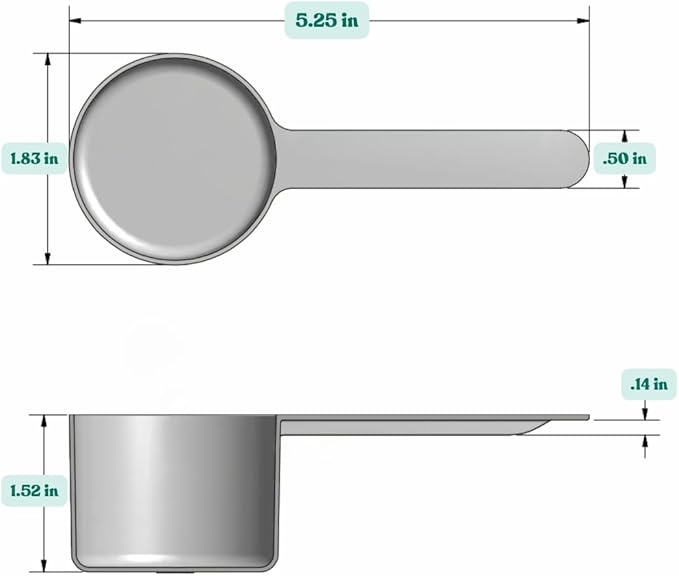 55 mL (55 CC | 1.86 Oz.) Long Handle Scoop for Coffee, Protein Powder, Pet Food, Spices, Grains, Dry Goods – Food-Grade BPA-Free Plastic Measuring Spoon (Pack of 10)