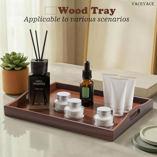Wood Serving Tray for Ottoman, 15.7"x12"x2" Medium Wodden - Image 5
