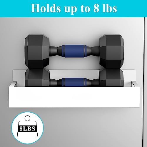 HuggieGems Metal Magnetic Spice Rack for Refrigerator with Hooks White - Image 4