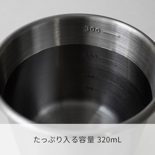 Hario Outdoor V60 Stacking Mug, 320ml Silver - Image 3