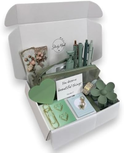 Premium Aesthetic Stationery Gift Set – 22 PCS Journal Box (Sage Green) by Unknown