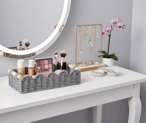 CubesLand Toilet Paper Storage Basket Organizer, Small Wicker Decor Basket - Image 7