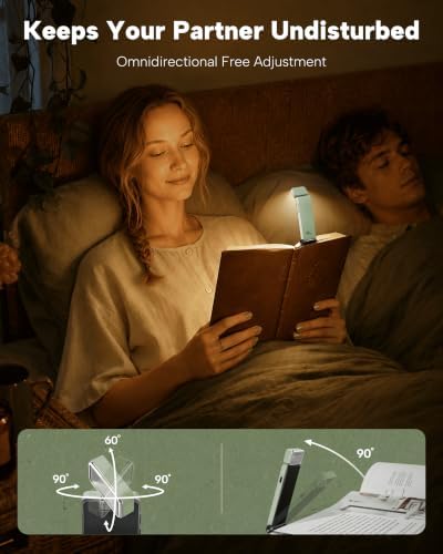 86lux Book Light, Rechargeable Clip-On LED Reading Light for Bed - Image 4