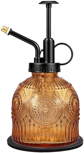 Glass Plant Mister Spray Bottle Vintage Refill Leak Proof Watering Can 8oz by Amolliar
