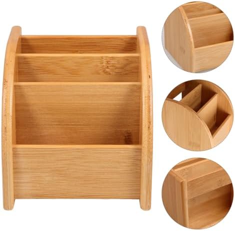 Healeved Wooden Desk Organizer Pen Holder for Desktop Stationery Storage - Image 7
