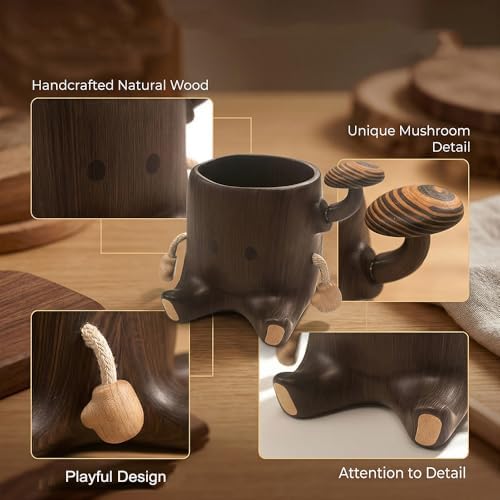 Handmade Stump-Style Wooden Pen Holder, Desktop Organizer Decor - Image 5