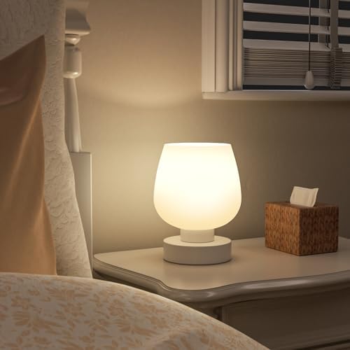 Seealle Small Touch Table Lamp for Nightstand, 3 Way Dimmable Bedside Lamp - Image 2