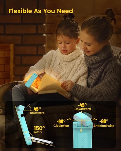 Glocusent USB Rechargeable Book Light, Portable Clip-on LED Reading Light - Image 5