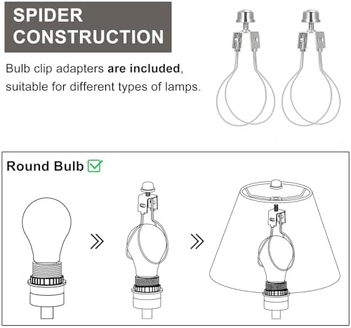 Small Lamp Shades Set of 2, 5.5" Top x 10" Bottom x 6.6" High, Gray - Image 3